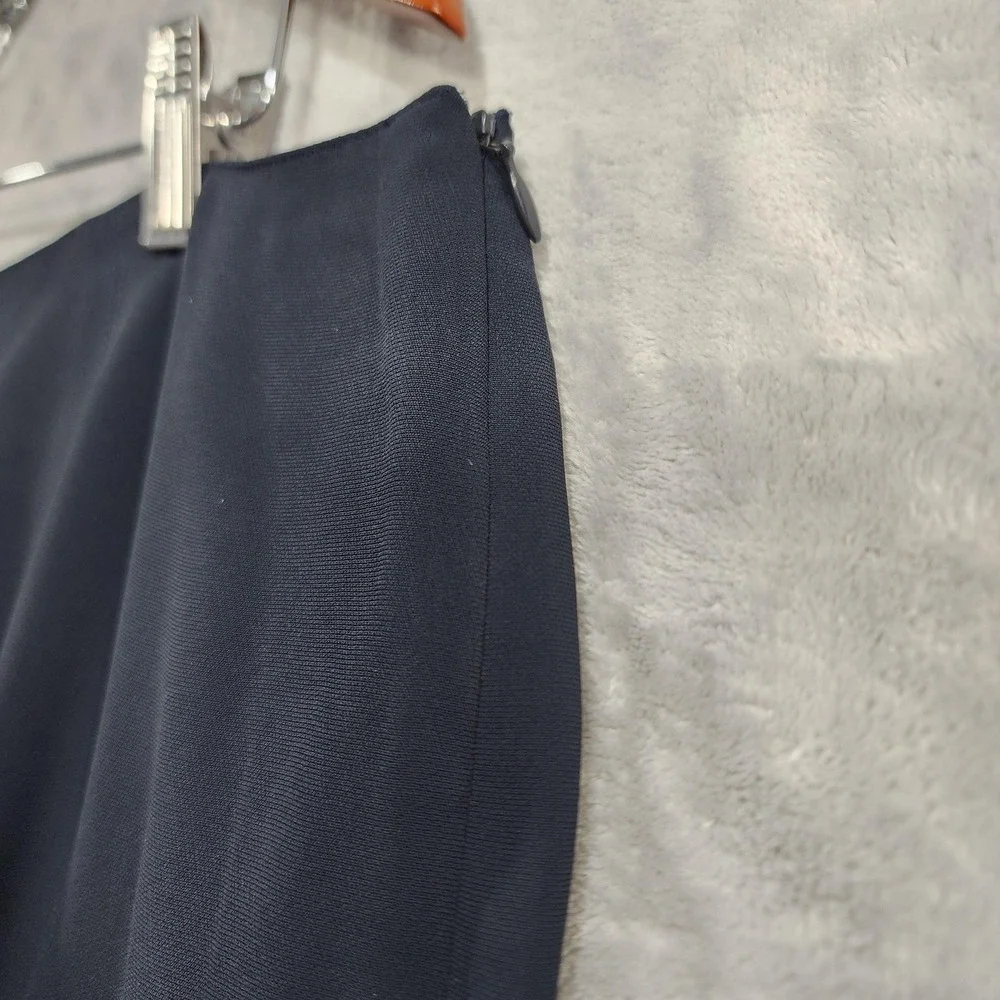 Vintage Jones New York Skirt Womens 16 Blue High Waist Flare Hem Trumpet Lined